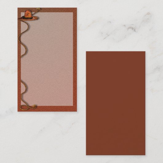 カウボーイハットとロープカスタマイズ可能な名刺 名刺 (正面/裏面)