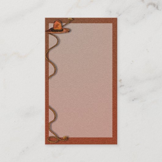 カウボーイハットとロープカスタマイズ可能な名刺 名刺 (正面)