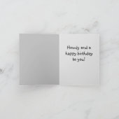 カウボーイハットと古い錫エナメルコーヒーポット誕生日 カード (内部)