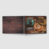 カウボーイハットと投げ縄お祝い ゲストブック (全面)