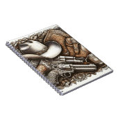 カウボーイハットと銃でワイルドウェスト ノートブック (右側)