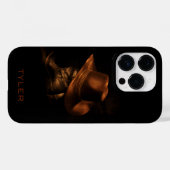 カウボーイハットと革ブーツの男性用パーソナライズ Case-Mate iPhoneケース (裏面 (横))