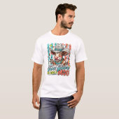 カウボーイハットのかわいい牛ビンテージ Tシャツ (正面フル)