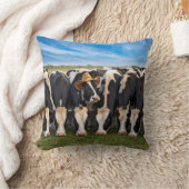 カウボーイハットを着たホルスタイン牛 クッション (ブランケット)
