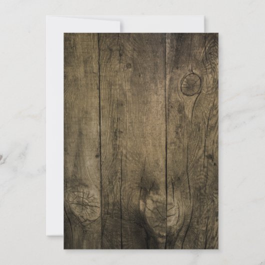 カウボーイハットアンドバーンウッドウェスタン婚約パーティ 招待状 (裏面)