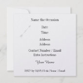 カウボーイハットウェスタン素朴招待状 セーブザデート (裏面)