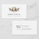 カウボーイハットウエスタンビジネスカード 名刺 (正面/裏面)