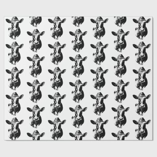 カウボーイハットカウウエスタンファームランチスタイル ラッピングペーパー (フラット)