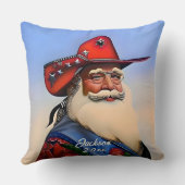 カウボーイハットクリスマスのタンサンタクロース クッション (裏面)