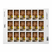 カウボーイハットサンフラワーズバーンドウ結婚ィーズありがとう ラベル (フルシート)