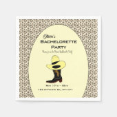 カウボーイハットシューズパターンバチェロレッテ スタンダードカクテルナプキン (正面)