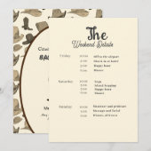 カウボーイハットシューズパターンバチェロレッテ 招待状 (正面/裏面)