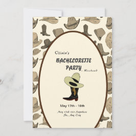 カウボーイハットシューズパターンバチェロレッテ 招待状