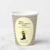 カウボーイハットシューズパターンバチェロレッテ 紙コップ (正面)