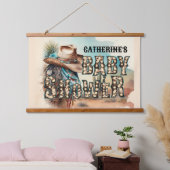 カウボーイハットスタットソンテキサス州赤ちゃんシャワー 吊り下げ型タペストリー (寝室)