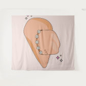 カウボーイハットニュートラルベージュ タペストリー (正面(横))