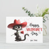 カウボーイハットハッピーバレンタインデーの黒猫 シーズンカード (スタンド正面)