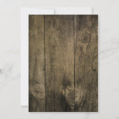 カウボーイハットバーンウッドカントリー結婚ウエスタンセピア 招待状 (裏面)