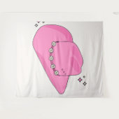 カウボーイハットピ名門私立校風のンク タペストリー (正面(横))