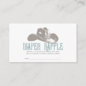 カウボーイハットブルーボーイシャワーベビー エンクロージャーカード (正面)