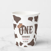 カウボーイハットワン最初のロデオ1番目の誕生日パーティー 紙コップ (裏面)