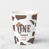 カウボーイハットワン最初のロデオ1番目の誕生日パーティー 紙コップ (正面)