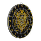 カウボーイハット付きバッファローバイソンDartboard ダーツボード (正面左)