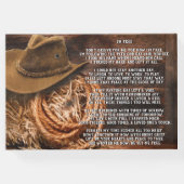 カウボーイハット写真葬儀記念ゲストブック ゲストブック (裏面)