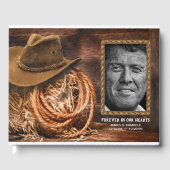 カウボーイハット写真葬儀記念ゲストブック ゲストブック (正面)