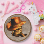 カウボーイハット及びブーツ ペーパープレート (パーティー)