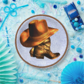 カウボーイハット及びブーツ ペーパープレート (パーティー)