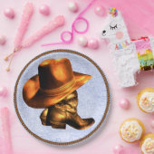 カウボーイハット及びブーツ ペーパープレート (パーティー)