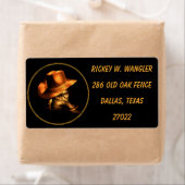 カウボーイハット及びブーツ ラベル (インサイチュ)