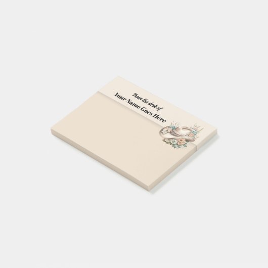 カウボーイハット西のネームデスクノート ポストイット (アングル)