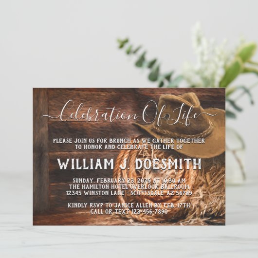 カウボーイハット記念サービスの発表 招待状 (スタンド正面)