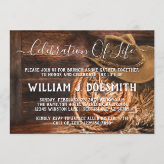 カウボーイハット記念サービスの発表 招待状