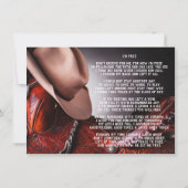 カウボーイハット鞍葬儀追悼法会 招待状 (裏面)