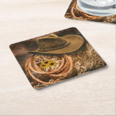 カウボーイハット スクエアペーパーコースター (アングル)