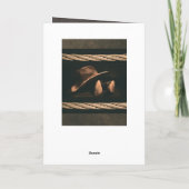 カウボーイハット、ブーツ、ロープウエスタンスタイル男らし カード (裏面)