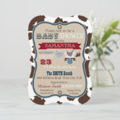 カウボーイバンダンナジャンパー赤ちゃんシャワー 招待状 (スタンド正面)