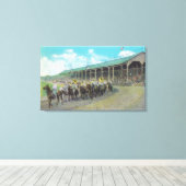 カウボーイバンドの人気ラウンドアップ キャンバスプリント (インサイチュ (ウッドフロア))