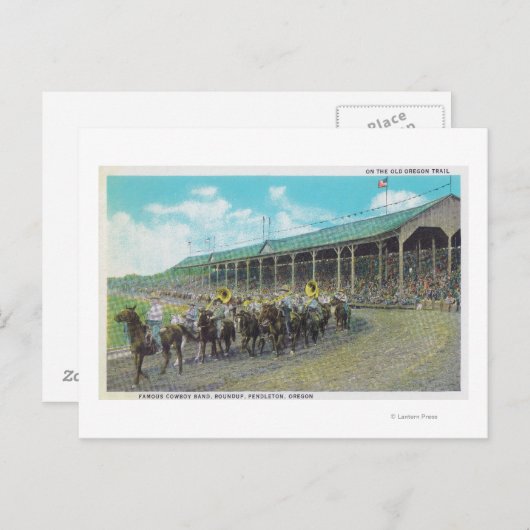 カウボーイバンドの人気ラウンドアップ ポストカード (正面/裏面)