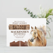 カウボーイバースデーパーティファーストRodeoワイルドウエスト 招待状 (スタンド正面)