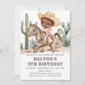 カウボーイバースデーパーティーの招待 招待状 (正面)