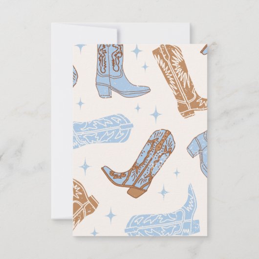 カウボーイバースデーパーティーサンキューカード サンキューカード (裏面)