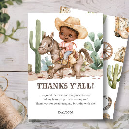 カウボーイバースデーパーティーサンキューカード サンキューカード