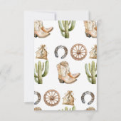 カウボーイバースデーパーティーサンキューカード サンキューカード (裏面)