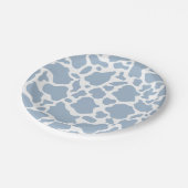 カウボーイバースデーパーティーブルーカウズプリント ペーパープレート (アングル)