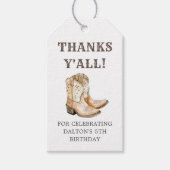 カウボーイバースデーパーティーメッセージカード ギフトタグ (正面)