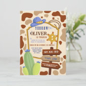 カウボーイバースデーパーティー西ブルーボーイズ 招待状 (スタンド正面)